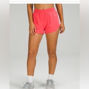 Lululemon Fast & Free shorts sz 8 3” color pale raspberry